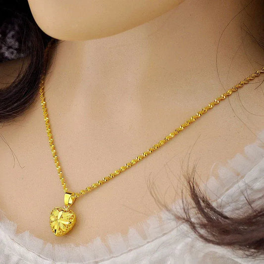 24k Gold plated Aura Heart Necklace