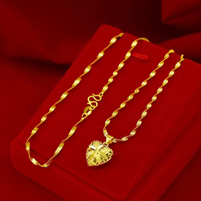 24k Gold plated Aura Heart Necklace
