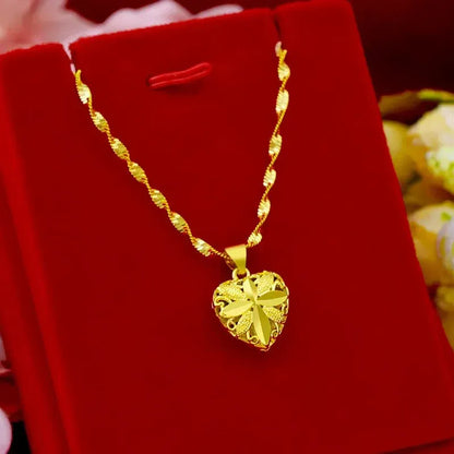 24k Gold plated Aura Heart Necklace