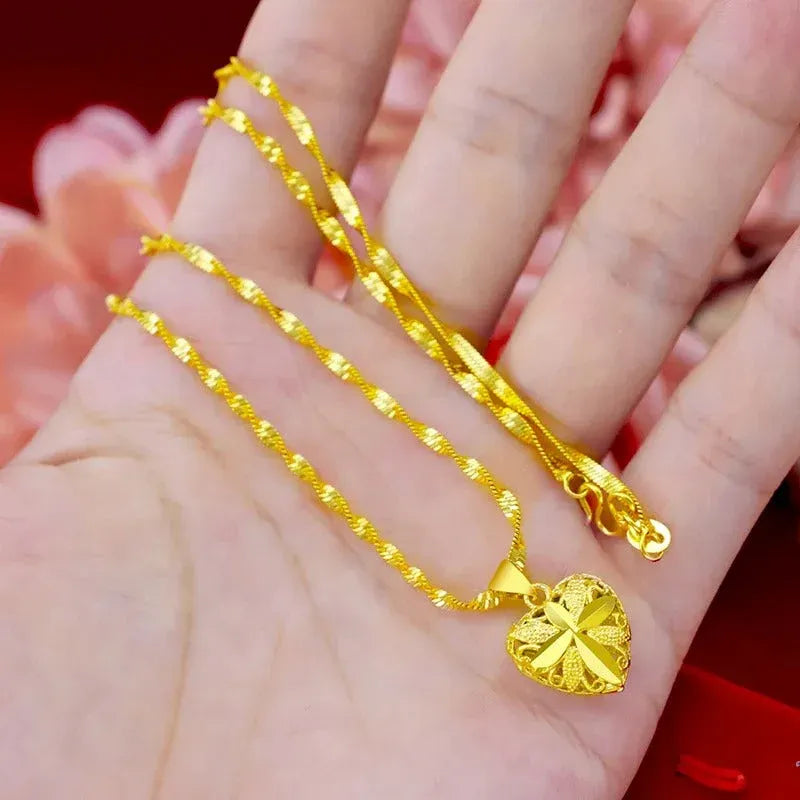 24k Gold plated Aura Heart Necklace
